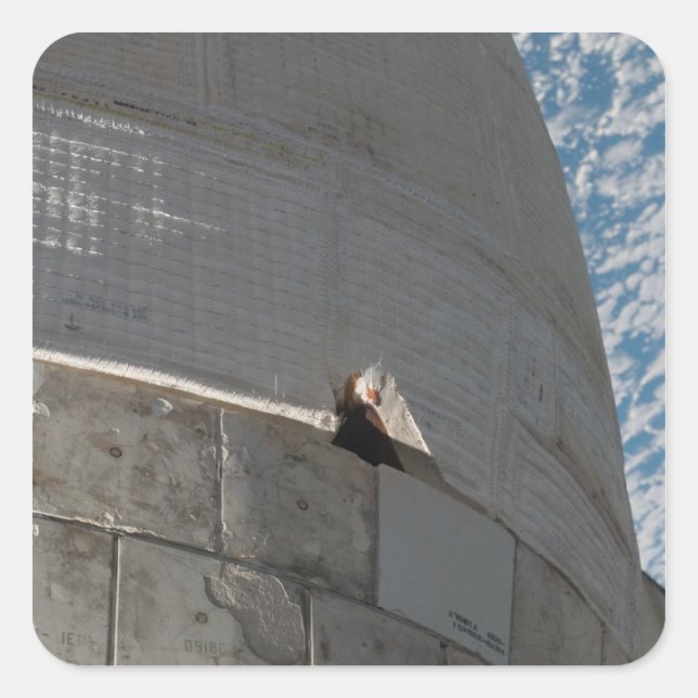 Close-up of Space Shuttle Atlantis Square Sticker (Front)