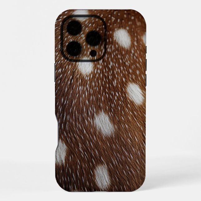 Close-Up of Spotted Deer Fur iPhone Case (Back)