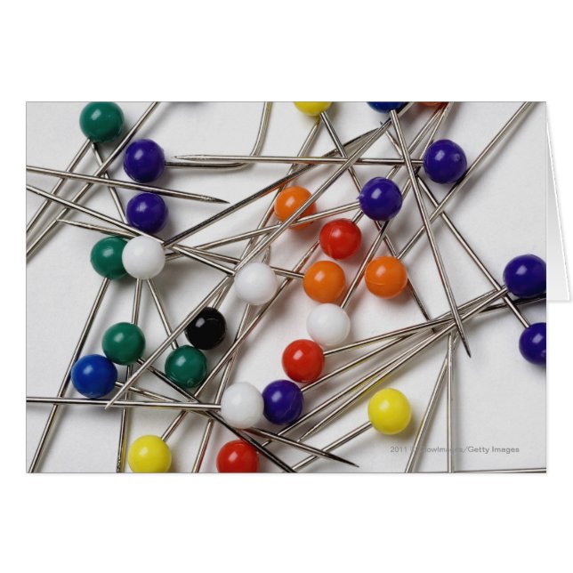 Close-up of straight pins (Front Horizontal)