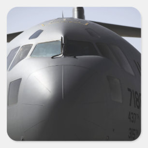 Close-up of the front of a C-17 Globemaster III Square Sticker