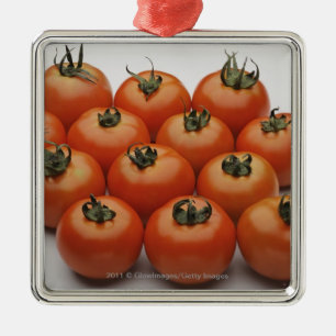 Close-up of tomatoes metal tree decoration