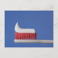 Close-up of toothpaste on a toothbrush