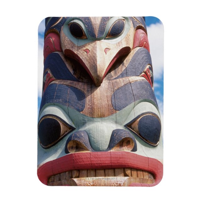 Close-up of totem pole in Sitka, Alaska, USA Magnet (Vertical)
