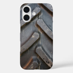 Close-Up of Tractor Tire Tread iPhone 16 Case