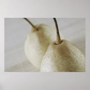 Close-up of two pears poster