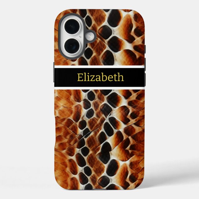 Close-up of venomous snakeskin patterns Case-Mate iPhone case (Back)