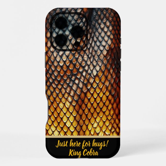 Close-up of venomous snakeskin patterns iPhone case (Back)