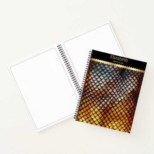 Close-up of venomous snakeskin patterns notebook (Inside)