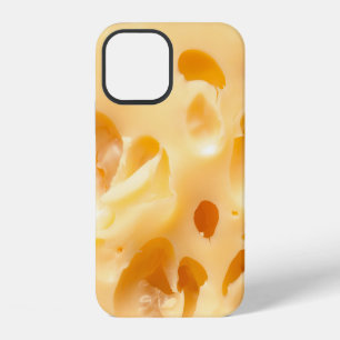 Close up of yellow cheese. This file is cleaned an iPhone 12 Case