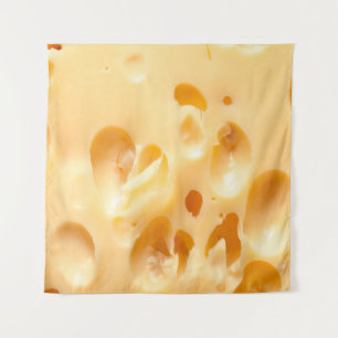 Close up of yellow cheese. This file is cleaned an Tapestry
