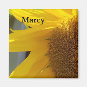 Close Up of Yellow Sunflower Magnet