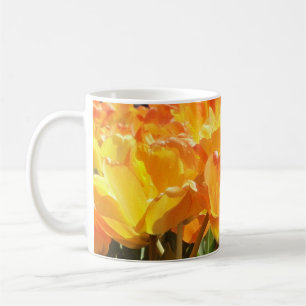 Close-up Orange and Yellow Tulips Coffee Mug