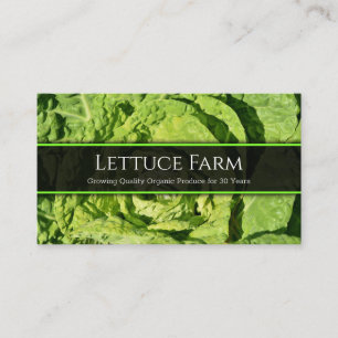 Close up Photo of a Green Lettuce - Business Card