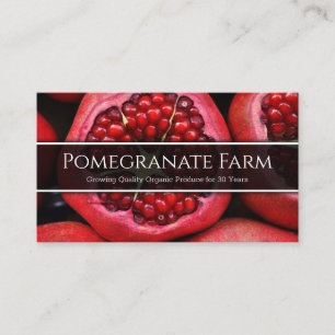 Close up Photo of a Pomegranate - Business Card