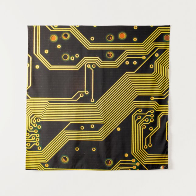 Close up photo of circuit boardbackground,abstract tapestry (Front)