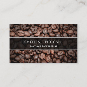 Close up Photo of coffee beans - Business Card