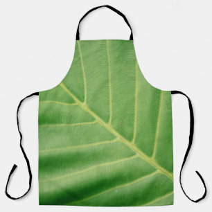 Close up photo of green leaf apron