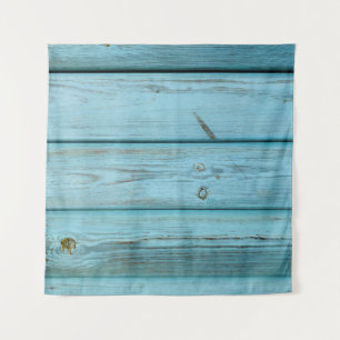 Close-up photo of green planks tapestry