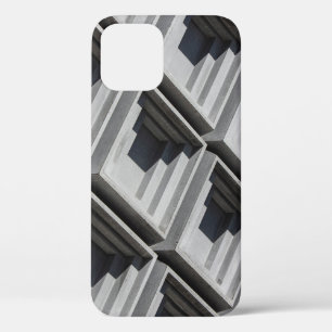 Close-up photo of grey building iPhone 12 case