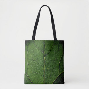 Close up photo of leaf tote bag