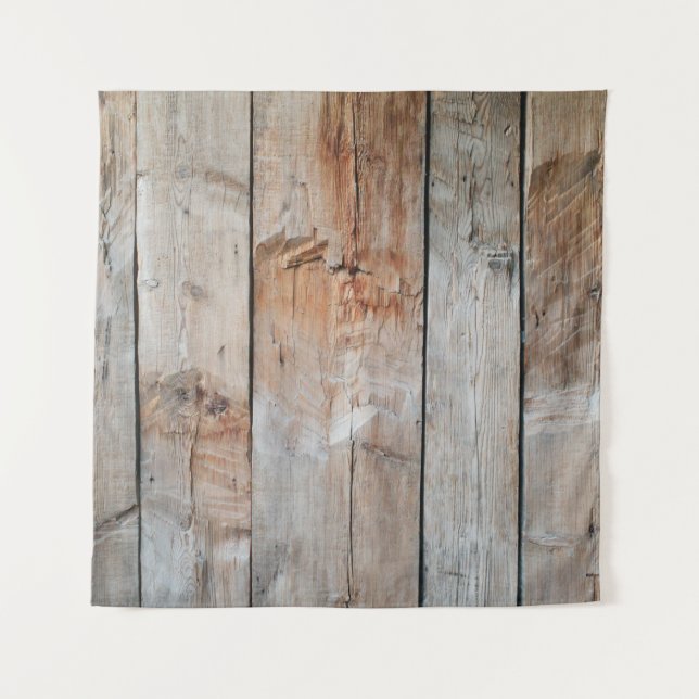 Close up photo of wooden panel tapestry (Front)