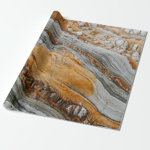 Close-up photography of gray and orange stones wrapping paper