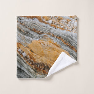 Close-up photography of grey and orange stones wash cloth