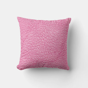 Close-up pink leather, textured background. cushion
