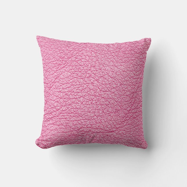Close-up pink leather, textured background. cushion (Front)
