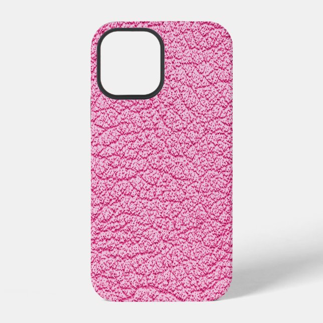 Close-up pink leather, textured background. iPhone case (Back)