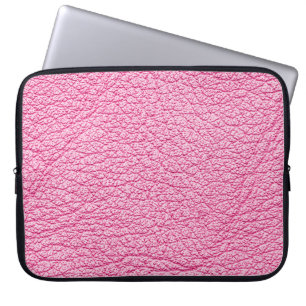 Close-up pink leather, textured background. laptop sleeve