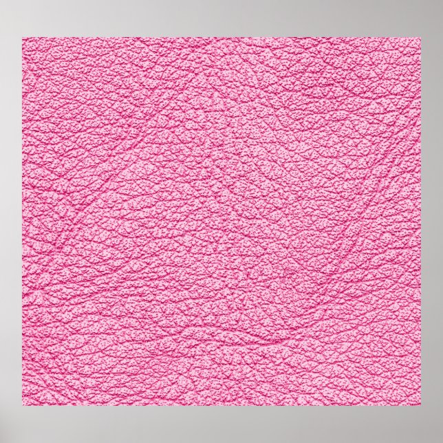 Close-up pink leather, textured background. poster (Front)