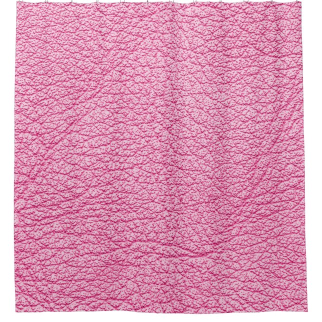 Close-up pink leather, textured background. shower curtain (Front)