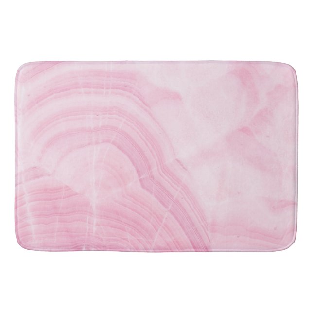 Close up Pink Marble  Bath Mat (Front)