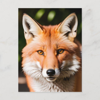Close-up Portrait of a Fox  Postcard