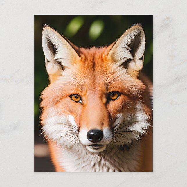 Close-up Portrait of a Fox  Postcard (Front)