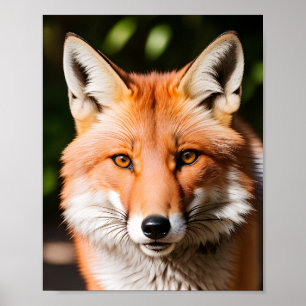 Close-up Portrait of a Fox  Poster