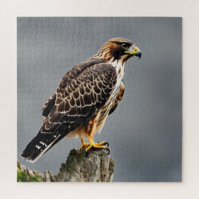Close-up Portrait of a Hawk Jigsaw Puzzle (Vertical)