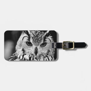 Close Up Portrait Of Eurasian Eagle-owl Luggage Tag