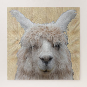 Close up Puzzle: Alpaca from Peru Jigsaw Puzzle
