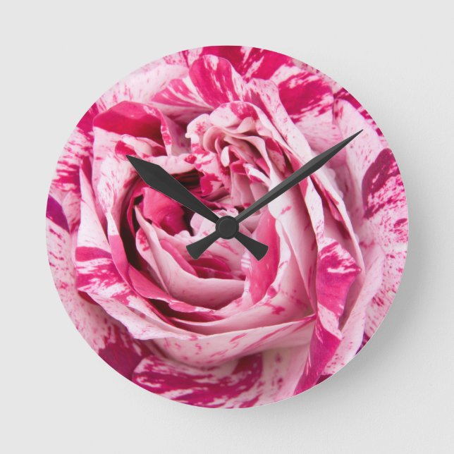 Close up rose round clock (Front)