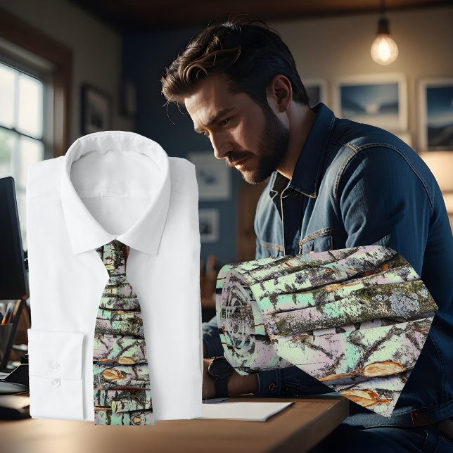 Close-up scene of birch log stumps, rustic charm tie (Creator Uploaded)