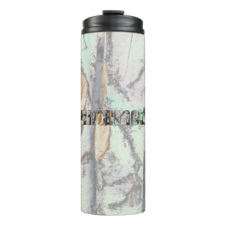 Close-up scene of birch log stumps, untamed  thermal tumbler