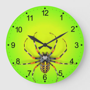 Close-up Spider Isolated-23983 Denim Jacket Large Clock