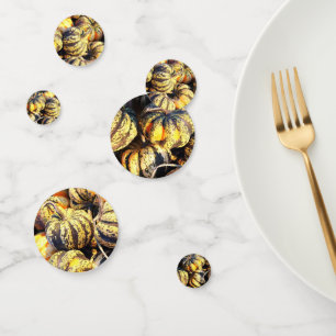 Close Up Stripey Pumpkins Confetti