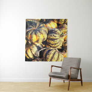 Close Up Stripey Pumpkins  Tapestry