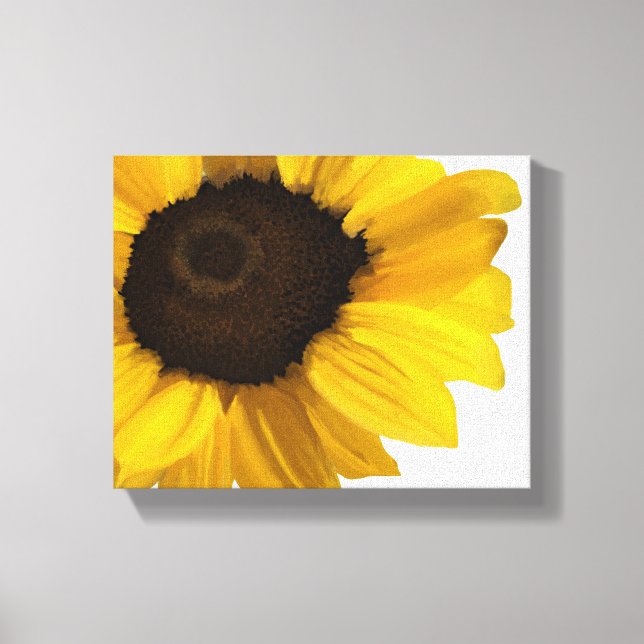 Close up sunflower painting canvas print (Front)