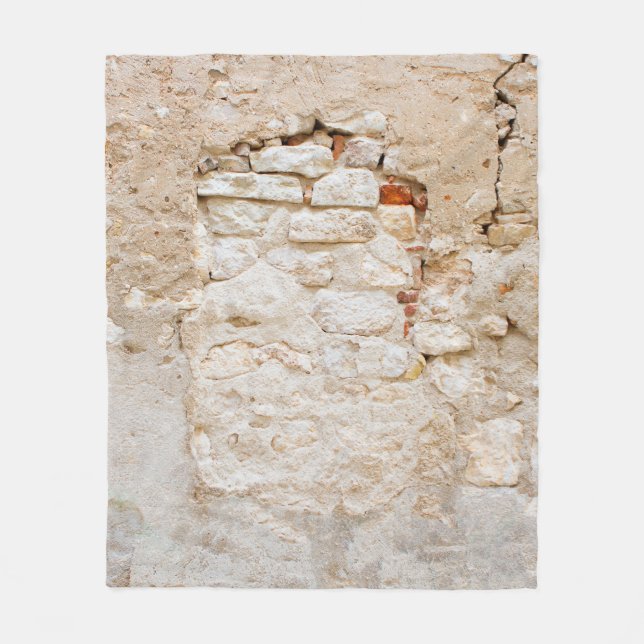Close up texture of old stone wallabstract, antiqu fleece blanket (Front)