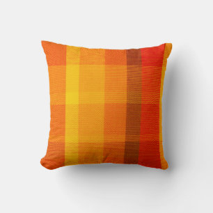 close-up texture with a chequered cloth cushion