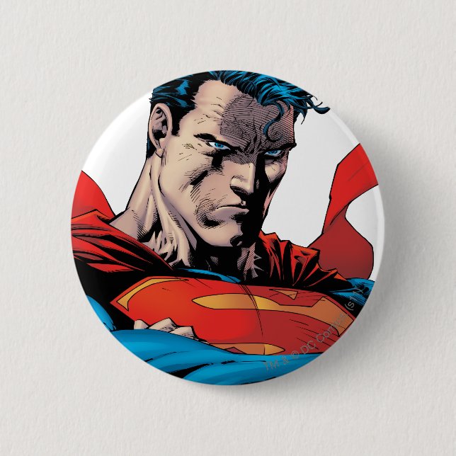 Close up to face 6 cm round badge (Front)